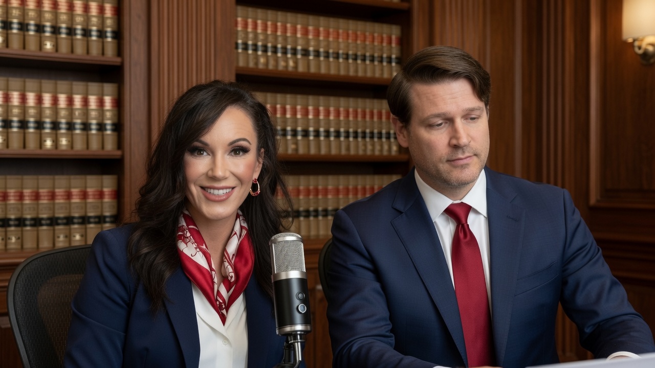 Meg and Shawn during The Shawn Lee Report show recording